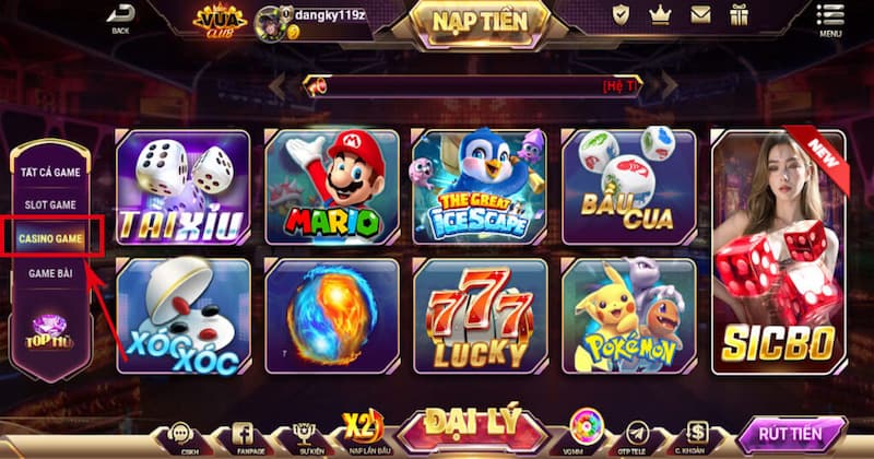 Mẹo chơi Casino Game Vuaclub chắc thắng
