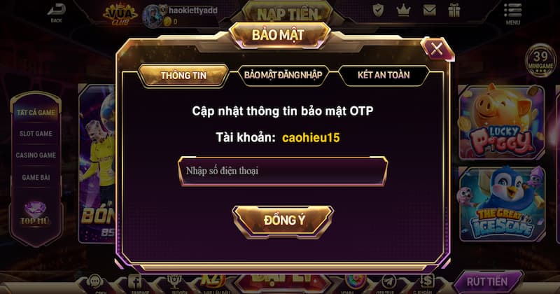 Bảo mật thông tin tại cổng game