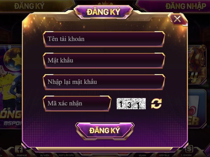 đăng ký tài khoản tại Vuaclub